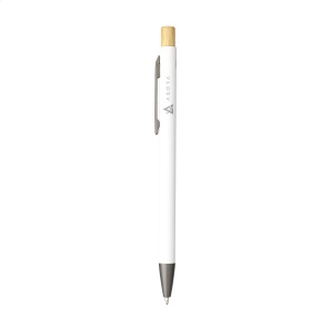 Stylo à bille mince à encre bleue avec un corps en aluminium 100% recyclé avec finition caoutchoutée 5