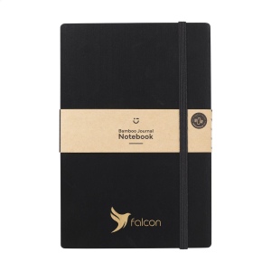 Carnet au format A5 avec couverture rigide bambou certifié FSC 100% laqué noir 2