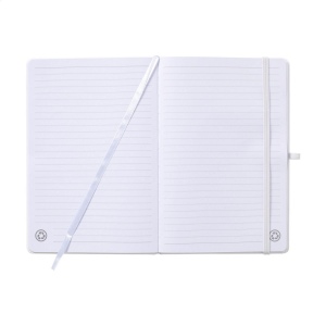 Carnet A5 avec couverture rigide en PU recyclé et environ 96 feuilles/192 pages de papier blanc ligné certifié GRS (70 g/m²) 17