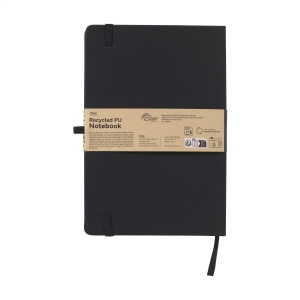 Carnet A5 avec couverture rigide en PU recyclé et environ 96 feuilles/192 pages de papier blanc ligné certifié GRS (70 g/m²) 9