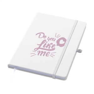 Carnet A5 avec couverture rigide en PU recyclé et environ 96 feuilles/192 pages de papier blanc ligné certifié GRS (70 g/m²) 12