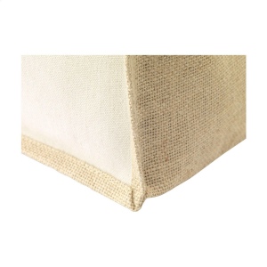Sac shopping aux couleurs naturelles et à la combinaison de matières en jute robuste et en coton biologique (320 g/m²) 5