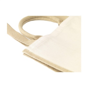 Sac shopping aux couleurs naturelles et à la combinaison de matières en jute robuste et en coton biologique (320 g/m²) 6