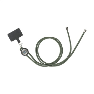 Cordelière téléphonique régable avec cordon rond fabriqué en 100% polyester GRS RPET 6