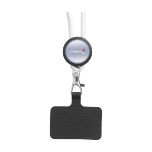 Cordelière téléphonique régable avec cordon rond fabriqué en 100% polyester GRS RPET 19