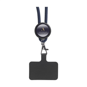 Cordelière téléphonique régable avec cordon rond fabriqué en 100% polyester GRS RPET 20