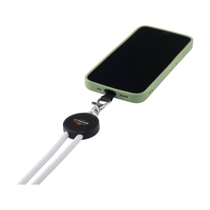 Cordelière téléphonique régable avec cordon rond fabriqué en 100% polyester GRS RPET 11