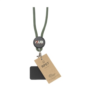 Cordelière téléphonique régable avec cordon rond fabriqué en 100% polyester GRS RPET 14