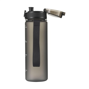 Bouteille d'eau en plastique transparent mat avec bouchon à vis étanche et boucle de transport pratique 5
