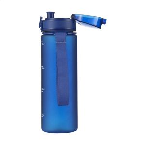 Bouteille d'eau en plastique transparent mat avec bouchon à vis étanche et boucle de transport pratique 7