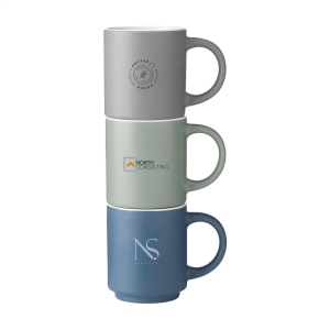 Mug de distributeur automatique empilable et peu encombrant en céramique de haute qualité et 5% de céramique recyclée 12