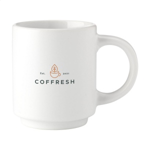 Mug de distributeur automatique empilable et peu encombrant en céramique de haute qualité et 5% de céramique recyclée 5