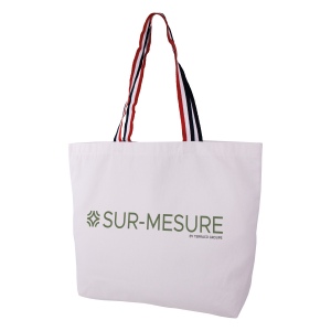 Sac soufflet de fond avec anses tricolores