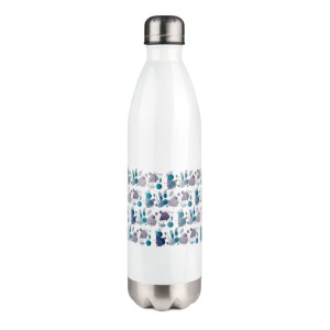 Bouteille isotherme SCREW blanche fond Argent - 500ml 2