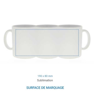 Mug MAT blanc - 325 ml 3