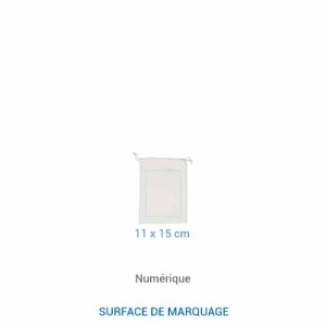 Pochon coton FIDJI S 155 - Blanc 3