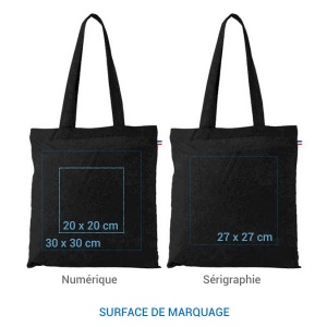 Sac coton ALFRED 250 BIO noir - France 4