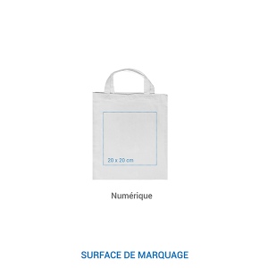 Sac coton SHORT M 155 Blanc 3