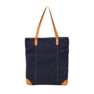 Tote bag cuir et canvas Emilie style
