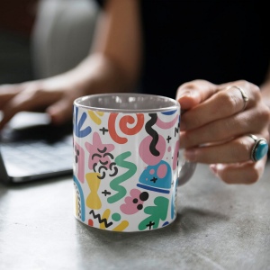 Mug subli Oslo coloré à l'intérieur &amp; anse 300ml 43