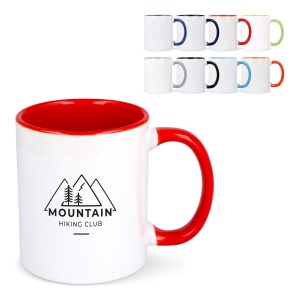 Mug subli Oslo coloré à l'intérieur &amp; anse 300ml