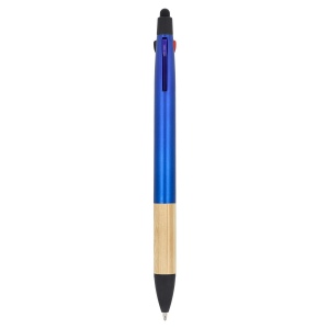 Stylo 3 couleurs avec grip en bambou 16