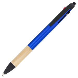 Stylo 3 couleurs avec grip en bambou 4