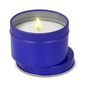 Bougie parfumée à base de plantes Kirtan dans une grande boîte en métal recyclé 20