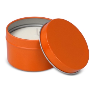 Bougie parfumée à base de plantes Kirtan dans une grande boîte en métal recyclé 24