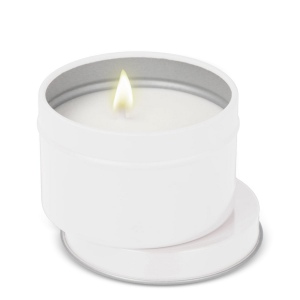 Bougie parfumée à base de plantes Kirtan dans une grande boîte en métal recyclé 10