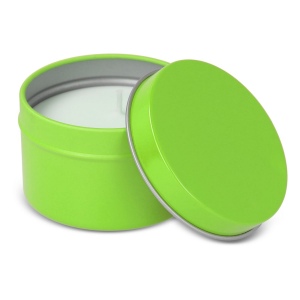 Bougie parfumée à base de plantes Kirtan dans une grande boîte en métal recyclé 28
