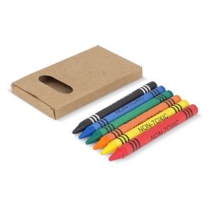 6 crayons de couleur dans une boîte de bricolage 4