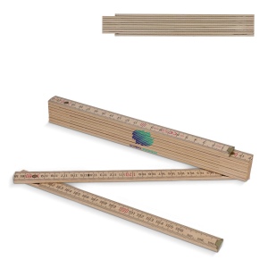 Règle pliante en bois 2m premium, naturel