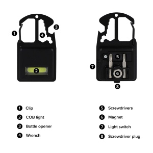 Multi-outils compacts en R-ABS et métal 7 fonctions 5