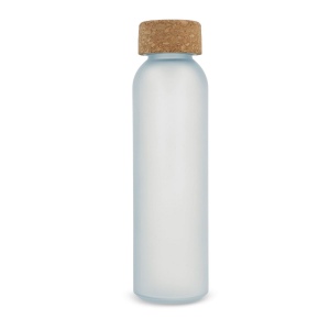 Bouteille en verre recyclé dépoli avec bouchon en liège 500ml 8
