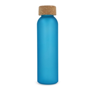 Bouteille en verre recyclé dépoli avec bouchon en liège 500ml 10