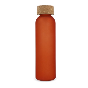 Bouteille en verre recyclé dépoli avec bouchon en liège 500ml 12