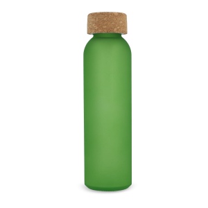 Bouteille en verre recyclé dépoli avec bouchon en liège 500ml 13