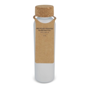 Bouteille en verre recyclé dépoli avec bouchon en liège 500ml 7