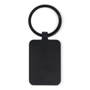 Porte-clés en bambou et métal rectangulaire 3