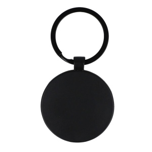 Porte-clés en bambou et métal rond 3