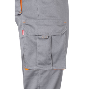 VL HYPNOS. Pantalon sergé, bicolore, multipoches (200g/m²), en coton (35%) et polyester (65%) 39