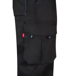 VL HYPNOS. Pantalon sergé, bicolore, multipoches (200g/m²), en coton (35%) et polyester (65%) 44