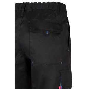 VL HYPNOS. Pantalon sergé, bicolore, multipoches (200g/m²), en coton (35%) et polyester (65%) 45