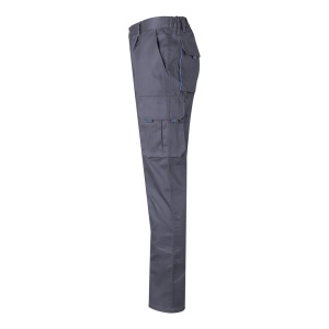VL HYPNOS. Pantalon sergé, bicolore, multipoches (200g/m²), en coton (35%) et polyester (65%) 52