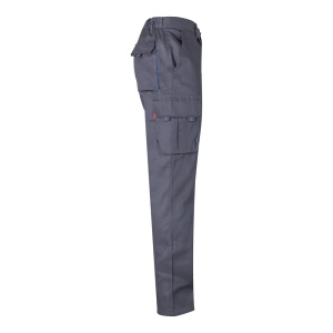 VL HYPNOS. Pantalon sergé, bicolore, multipoches (200g/m²), en coton (35%) et polyester (65%) 53