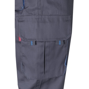 VL HYPNOS. Pantalon sergé, bicolore, multipoches (200g/m²), en coton (35%) et polyester (65%) 54