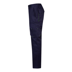 VL HYPNOS. Pantalon sergé, bicolore, multipoches (200g/m²), en coton (35%) et polyester (65%) 62