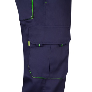 VL HYPNOS. Pantalon sergé, bicolore, multipoches (200g/m²), en coton (35%) et polyester (65%) 64