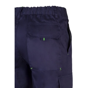 VL HYPNOS. Pantalon sergé, bicolore, multipoches (200g/m²), en coton (35%) et polyester (65%) 65